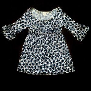 Max Studio Patterned Tunic Shirt w/3/4” Sleeves
